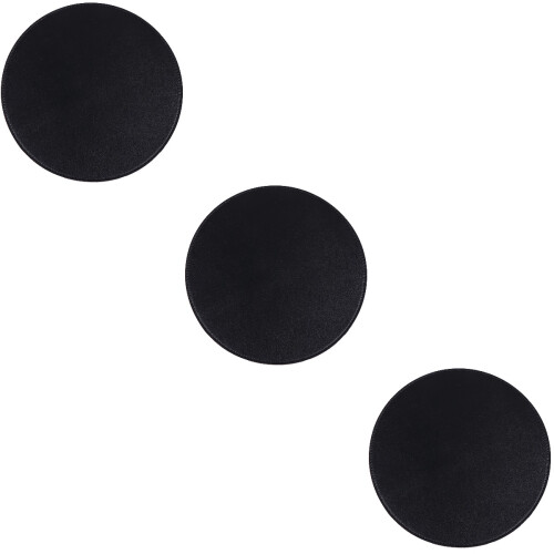 3St Desktop Mouse Mat Zwart Microfiber Rond Langdurig Comfort 2