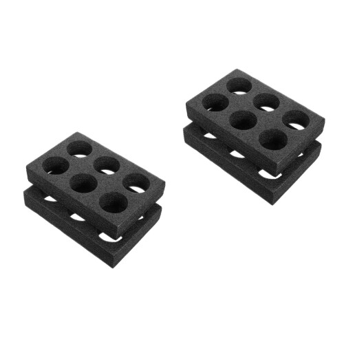 4Pièces Support Tasse Mousse Noir Fixe Pour Cafés Desserts 2