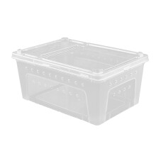2St Reptielcase Wit PP Duurzaam Met Voedingsluik En Ventilatieroosters