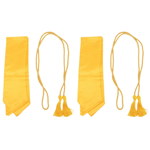 4Pièces Écharpe Plain De Graduation Finitions Soignées Unisexe 1