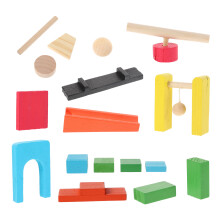 3Ensembles Blocs Domino En Bois Multicolores Jouet Éducatif Enfant