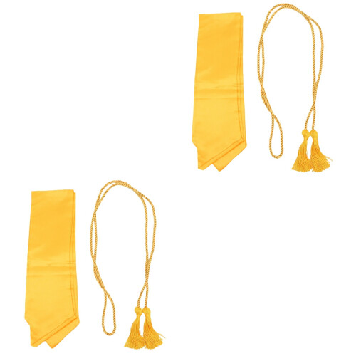 4Pièces Écharpe Plain De Graduation Finitions Soignées Unisexe 2