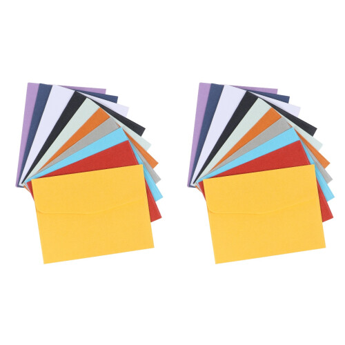 200Pièces Enveloppes Mini Papier Coloré Pour Invitations Classiques 1