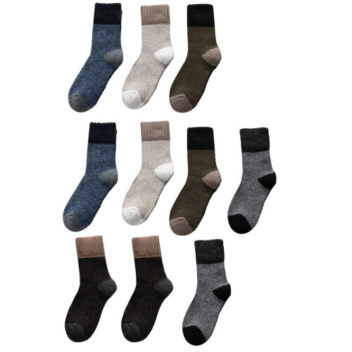 10Paires Randonnée Hiver Épaisses Polyester Colorées 1