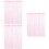 3Pcs Pink Semi Sheer Window Curtains Polyester for Home Decor 6