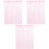 3Pcs Pink Semi Sheer Window Curtains Polyester for Home Decor 4