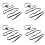 4St Elastische Zwarte Leg Garters Bruid, Elegant En Comfortabel 4