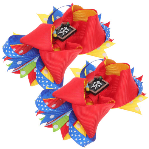 10St Rood Haar Strikje Baby En Haarclip 2