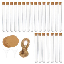 5Sets Duurzame Testbuizen Ps+papier Met En Labels Transparant