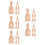 30St Spindels Khaki - Trap Baluster Accessoires Voor 6