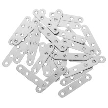 80Pcs Stainless Steel L Brackets Heavy Duty Flat Corner Braces Silver