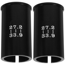 2St Stabiele Zwarte Zadelpen Reducer Sleeve Van Aluminium