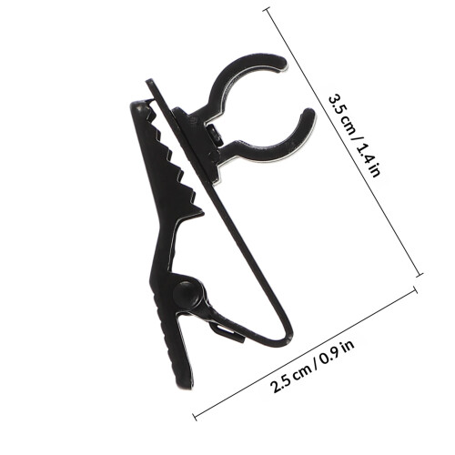 10St Zwarte Microfoon Accessoires, Ijzeren Lavalier Mic Clips Set 1