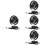 4St Multi Kleur USB Auto Ventilator ABS Koelventilator Voor Dashboard 8