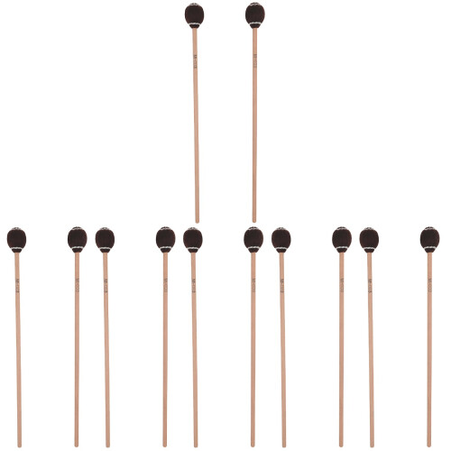 12St Percussie Stokken Marimba Hammers Maple Bruin Wit Met Vol Geluid 2