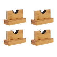 2Sets Honkbal Bat Rekken Van Bamboe, Khaki Kleur, Voor Weergave