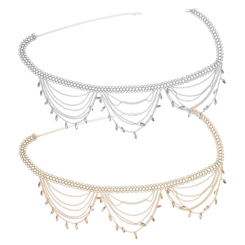8St Verstelbare Multi-Layer Buikketting Boho Stijl Jurk En Jeans 2