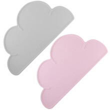 4St Zilicone Placemat Wolkvormige Speelmat Voor Kinderen Assortikleur