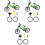 3Sets Desktop Finger Bicycles Speelgoed Groen 4