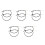 10Pcs Black Motorcycle Throttle Cable Kit Plastic Alloy for Car Use 10