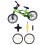 3Sets Desktop Finger Bicycles Speelgoed Groen 2