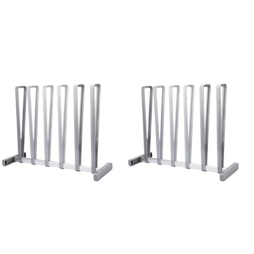 2Stk Schuhspanner Aus Metall, Silber, Langlebig, Vor Verformung 2