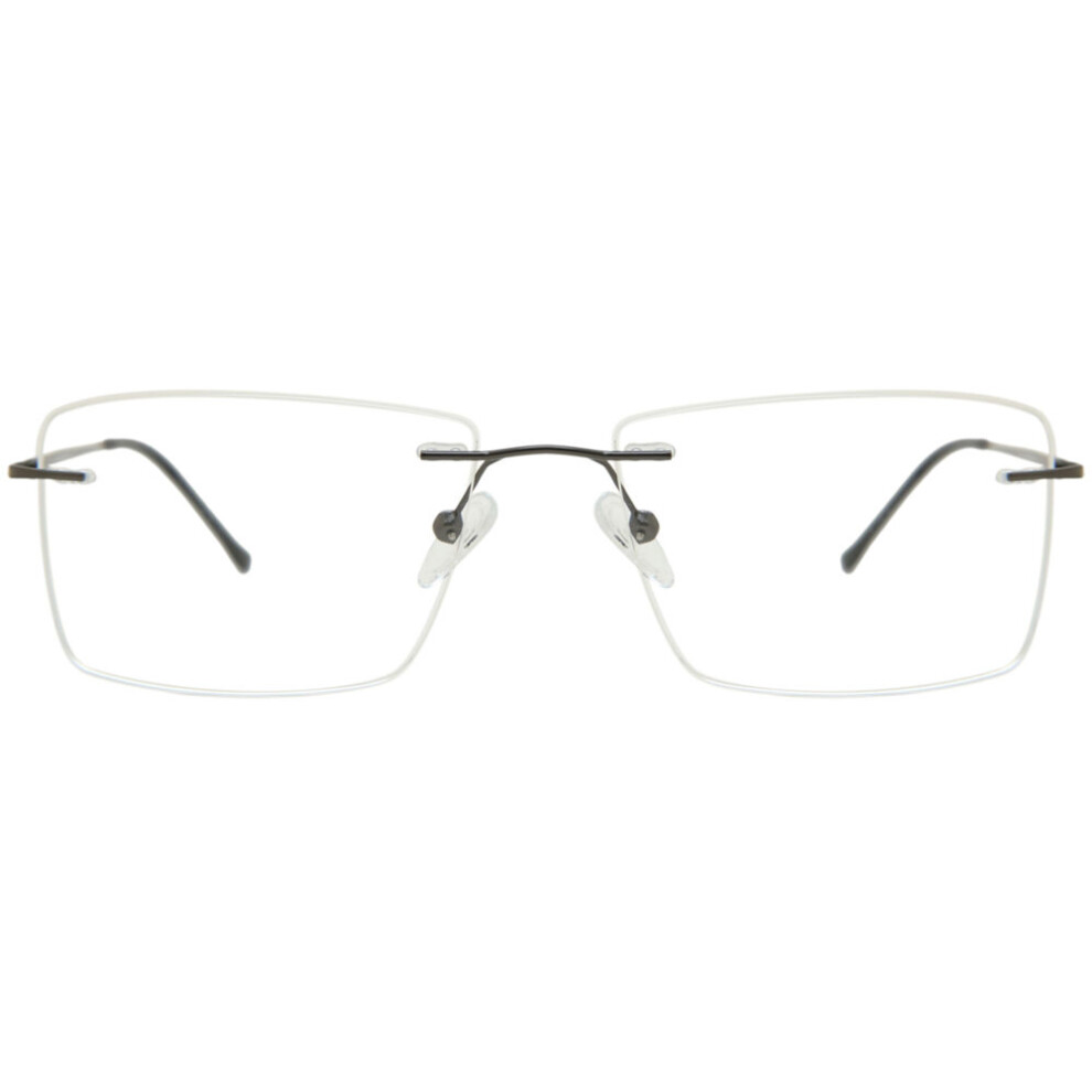 Smartbuy Collection Rimless Square Grey Watson Asian Fit 984A Unisex Eyeglasses