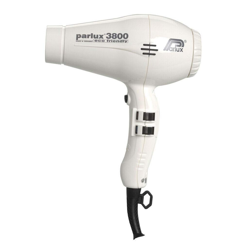 Parlux White Eco Friendly 3800 Dryer, (Parlux3800)