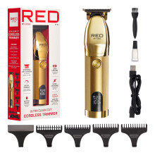 Tondeuse sans fil Red by Kiss pour hommes, tondeuse rechargeable étanche avec écran LCD