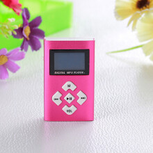 (Pink) Pluggable Mini Card Lcd Screen Mp3 Music Walkman Portable Sports Gift Player