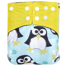 (Penguin) Charcoal Bamboo Inserts In Baby Cloth Diaper Reusable Washable Pocket Nappies