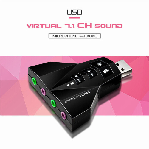External Virtual 71 Channel Usb 20 3d Audio Sound Card Laptop Pc Mic Adapter 1