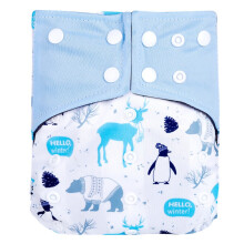 (Deer) Charcoal Bamboo Inserts In Baby Cloth Diaper Reusable Washable Pocket Nappies