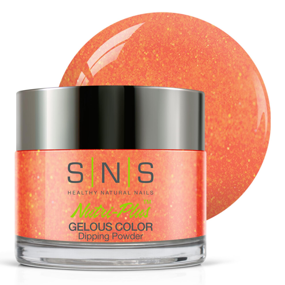 Sns Healthy Natural Sns Nail Dip Powder, Gelous Color Dipping Powder - Summer In Paris (Peach/Coral, Shimmer) - Long-Lasting Dip Nail Color Lasts 14 Days - Low-Odor & No