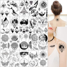 20 Bladen Zwarte Kleine Tijdelijke Tattoo, Hands Face Tattoos Sticker voor Mannen Vrouwen