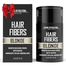 Viking Revolution Blonde Haarfasern für dünnes Haar - Dicke Fasern zum Abdecken von Geheimratsecken