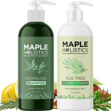 Shampoo und Conditioner für fettiges Haar und Kopfhaut - Sulfat- und parabenfreies Set
