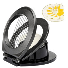 Herramienta para Cortar Huevos, 2 en 1, Apta para Lavavajillas, con Alambre de Acero Inoxidable para Huevos Duros.