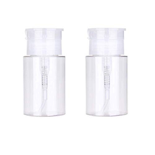 LASSUM 2 Pezzi di Bottiglia Dispenser Vuota da 100ml con Pompa e Cappuccio Flip Top