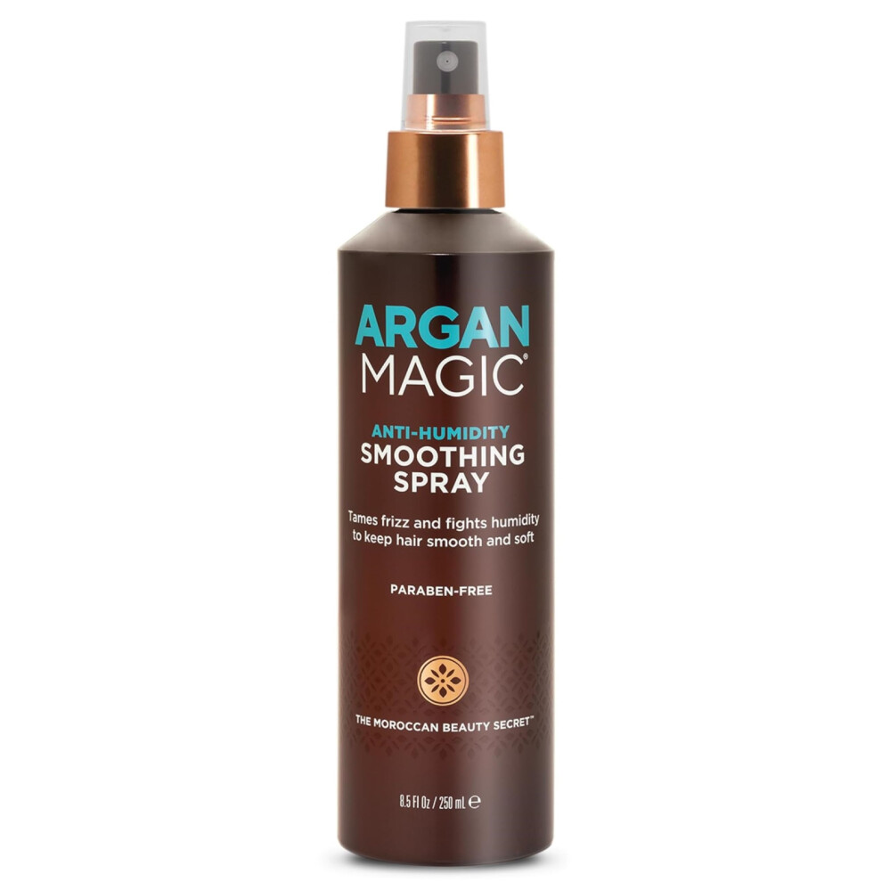 Argan Magic Anti-Humidity Smoothing Spray With Argan Oil - Tames Frizz, Fights Humidity, Adds Shine & Softens | Made In Usa, Paraben Free, Cruelty Fre