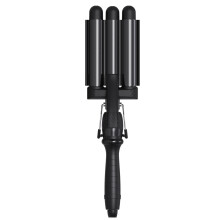 Mermade Hair PRO 1" Waver - 3 Barrel Lockenstab für alle Haartypen - 1", Schwarz