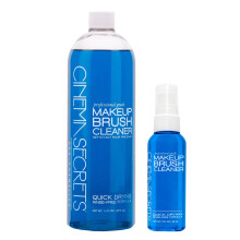 Cinema Secrets Original Makeup Brush Cleaner Solution & Spray Combo - Professional Cleanser for Makeup Brushes - Quick-Drying & Rinse-Free - Removes B