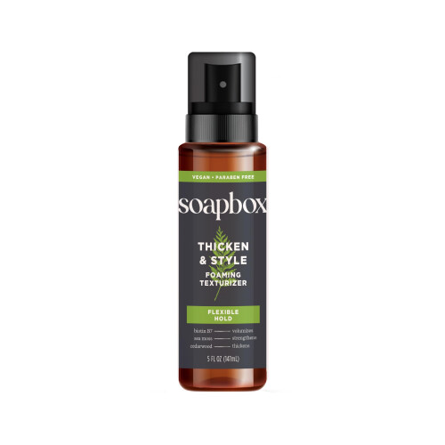 Soapbox Men's Thicken & Style Foaming Texturizer, 5oz Haarstyling Schuim