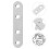 2Pièces Plaques De Fixation D'angle En Inox Argent Pour Meubles 10
