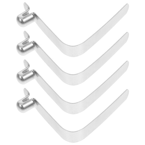 40Pièces Clip Ressort Bouton Acier Anticoup Vache Argent 2