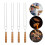 12Pièces Bâtons Rôtissage Double Barbecue Argentées 10