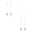 4Pièces Clips Bimini Inoxydable Argent Câble Pour Bateau 4