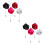 8Pièces Broches Rose En Pour Costume Élégant 3
