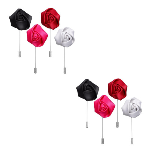8Pièces Broches Rose En Pour Costume Élégant 2