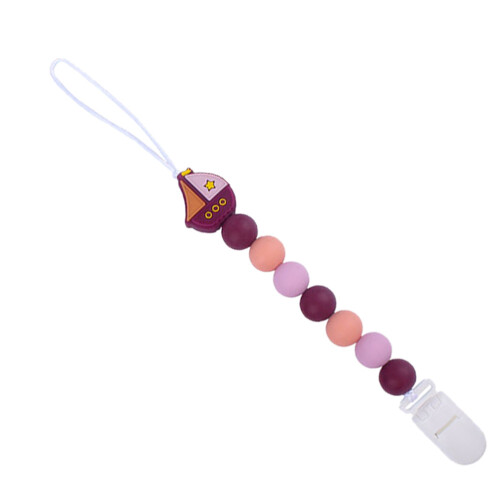 Teether Bébé Silicone Rouge Clip Durable Confortable